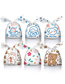 Fashion Bunny Bear 14*23/50 Cartoon Printed Bunny Ears Knotted Candy Packaging Bag