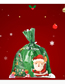 Fashion 24*32cm Red Elk Christmas Print Flat-mouth Ties Gift Bag