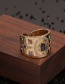 Fashion Gold Color Gold-plated Copper And Diamond Wide Brim Ring