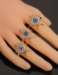 Fashion C Gold-plated Copper Eye Ring