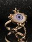 Fashion C Gold-plated Copper Eye Ring