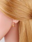 Fashion B Copper Inlaid Zirconium Drip Oil Palm Eye Ear Ring