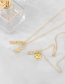 Fashion B Copper Diamond Smiley Letter Necklace
