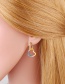 Fashion Turquoise Copper Drop Oil Geometric Love Earrings