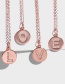 Fashion H (silver) Copper Inlaid Zirconium Round 26 Letter Medal Necklace