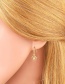Fashion D Bronze Diamond-studded Star And Moon Earrings