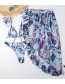 Fashion Purple Three-piece Swimsuit With Split Print