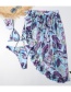 Fashion Purple Three-piece Swimsuit With Split Print