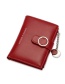 Fashion Red Wine Multi-card Two-fold Pu Leather Wallet