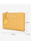Fashion Yellow Two-fold Zipper Coin Purse