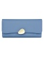 Fashion Blue Lychee Tri-fold Wallet