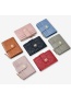 Fashion Pink Lingge Embroidery Thread Multi-card Coin Purse