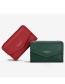 Fashion Red Pu Leather Flip Square Coin Purse