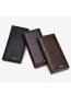 Fashion Dark Brown Pu Leather Lychee Pattern Long Wallet
