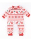 Fashion Child Om9765 Christmas Print Long-sleeved Trousers Parent-child Pajamas Set