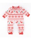 Fashion Child Om9765 Christmas Print Long-sleeved Trousers Parent-child Pajamas Set
