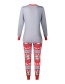 Fashion Men's Om9773 Christmas Print Long-sleeved Trousers Parent-child Pajamas Set