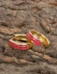 Fashion Rose Red Copper Drip Irregular Geometric Earrings