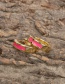 Fashion White Copper Drip Oil Fish Bone Ear Ring