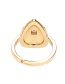 Fashion Rose Red Copper Inlaid Color Zirconium Drop Oil Drop-shaped Ring