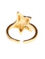 Fashion Light Blue Copper Drop Oil Five-pointed Star Open Ring
