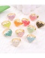 Fashion Pink Copper Drip Oil Color Love Heart Ring