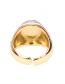 Fashion White Copper Drip Oil Color Wide Brim Ring