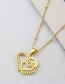 Fashion Gold Color Copper Inlaid Zirconium Love Letter Necklace