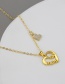 Fashion Gold Color Copper And Gold-plated Love Letter Necklace
