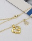 Fashion Gold Color Copper And Gold-plated Love Letter Necklace