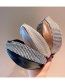 Fashion Khaki Rhinestone Sequins Houndstooth Color Matching Sheepskin Cross Headband