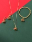 Fashion Red Copper Drop Oil Christmas Bell Necklace