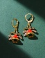 Fashion Red Copper Drop Oil Christmas Bells Beaded Bracelet