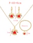 Fashion Red Copper Drop Oil Christmas Bell Necklace