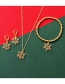 Fashion Color Copper Drop Oil Christmas Snowflake Necklace