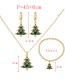 Fashion Green Copper Dripping Oil Christmas Tree Necklace