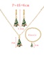 Fashion Green Copper Drop Oil Christmas Tree Beaded Bracelet