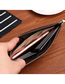 Fashion Black Cowhide Multifunctional Zipper Wallet