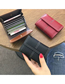 Fashion Red Wine Cowhide Multi-card Buckle Wallet