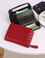 Fashion Red Diamond Woven Zipper Large-capacity Square Wallet