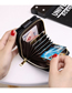 Fashion Fuchsia Letter Print Buckle Zipper Wallet