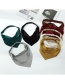 Fashion Khaki Pure Color Chiffon Triangle Bandana Elastic Headband