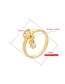 Fashion White Gold Color Ring And Bear Pendant Copper Inlaid Zirconium Round Diamond Open Ring