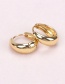 Fashion Gold Color Gold-plated Copper Geometric Round Earrings