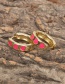 Fashion White Copper Drop Oil Love Ear Ring