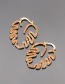 Fashion White Gold Color Copper Inlaid Zirconium Maple Leaf Stud Earrings