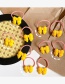 Fashion 3#yellow 10 Pieces Children's Bow Hair Rope Set