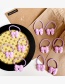 Fashion 7#purple 10 Root Pack Children's Bow Hair Rope Set