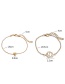 Fashion Gold Color Alloy Hollow Lotus Love Bracelet Set