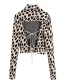 Fashion Brown Leopard Jacquard Turtleneck Sweater